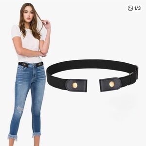 Set of 2 black Stretch Belts